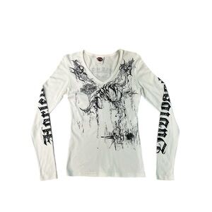 2010 Harley-Davidson Tribal white Long Sleeve Graphic Shirt